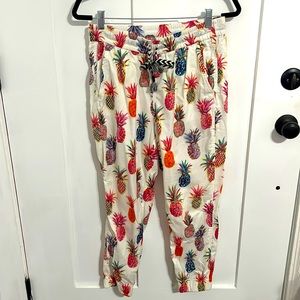 JCREW Pineapple drawstring pants - Size 2